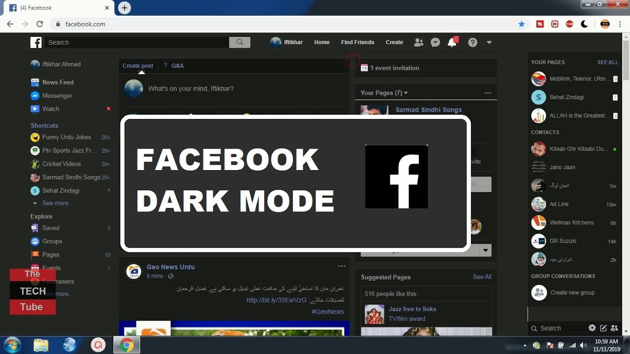 Why is my facebook not dark mode anymore