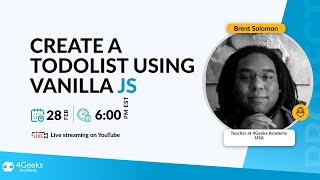 Create a Todo List with Vanilla JS