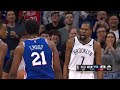 Kevin durant and joel embiid go at each other and talk trash