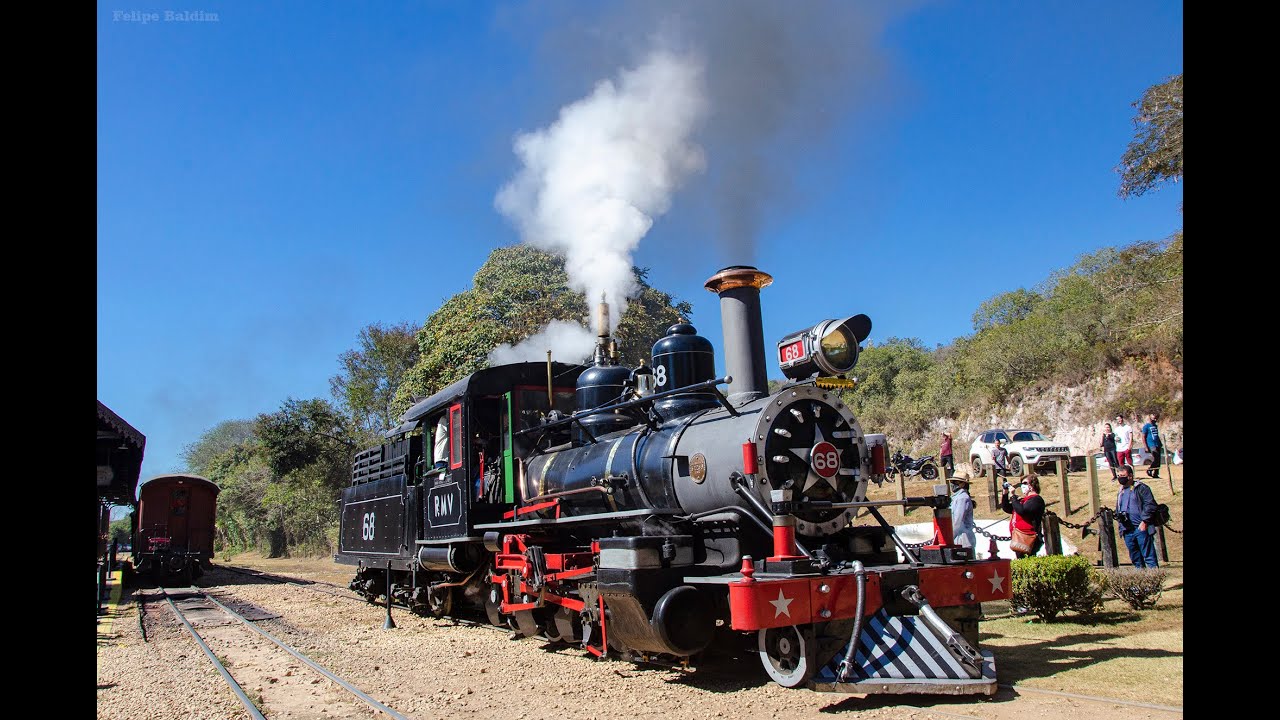 Trem turistico com a Maria Fumaça em Tiradentes