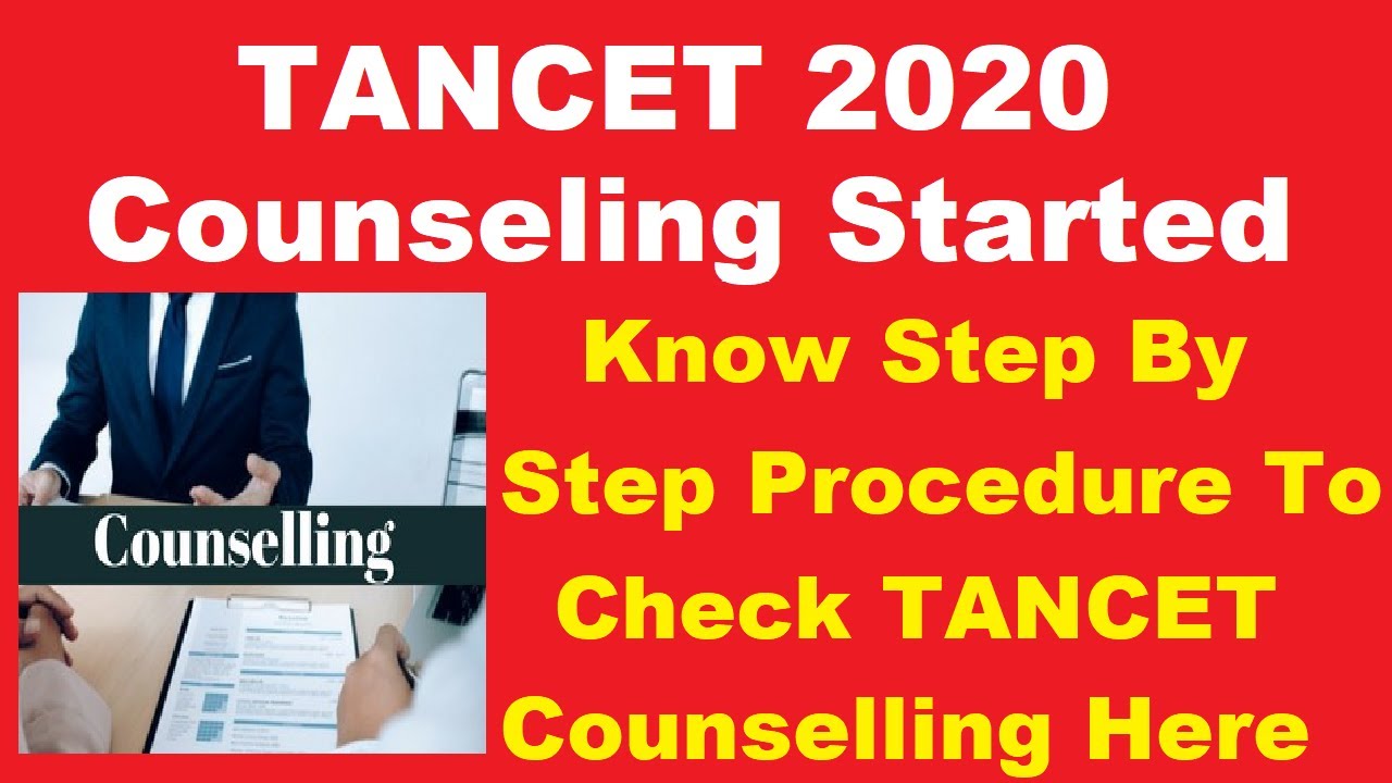 TANCET 2020 Counselling (Started) - Check How to Register for the TANCA TANCET 2020 PG Counselling