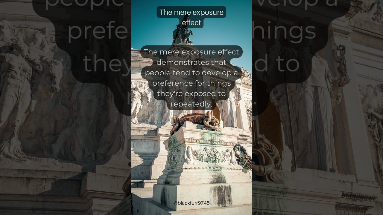 The mere exposure effect 