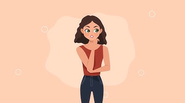 Young women thinking character animation stock video|Thinking animated copyright free video|Pixadisc