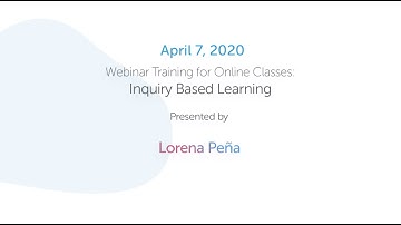 Inquiry Based Learning Webinar