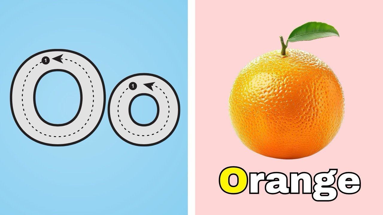 O FOR ORANGE 🍊 | English Vocabulary For Kids With Pictures | Learn ABC | #BEEQANKIDS