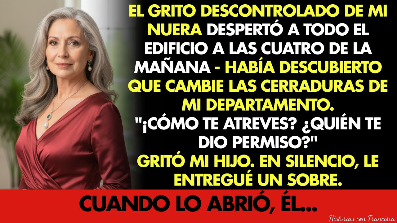 Mi nuera gritó a las 4 a. m... tras ver que la había dejado fuera de mi casa para siempre.