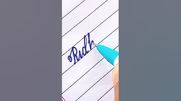 writing a name "Ridhima" in cursive #shorts