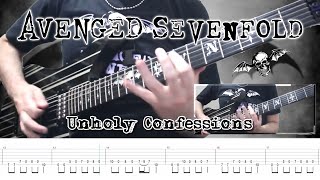 Video thumbnail of "Avenged Sevenfold - Unholy Confessions (Guitar Cover + TABS)"
