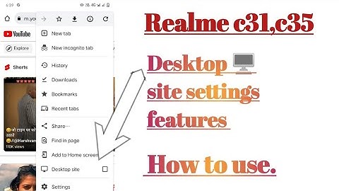 Realme c31, c35 Desktop site settings Hidden features how to use