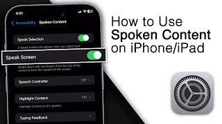 How to Make your iPhone/iPad Read Text Aloud! [2023]