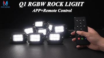 MICTUNING Q1 RGBW LED Rock Lights Usage Introduction,  APP+Remote Control RGBW Rock Lights