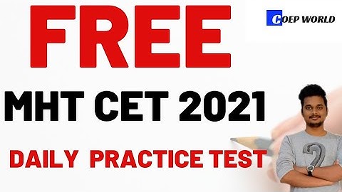MHT CET 2021 FREE DAILY PRACTICE TEST 🔥😱