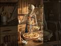 POV: A Skeleton Is Smothering the Most Perfect Cheese Layer on a Homemade Pizza 💀🧀🍕 #shorts