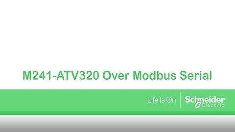 How to achieve serial Modbus communication between an ATV320 VSD & M241 PLC
