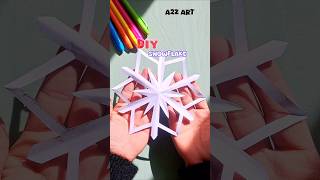 how to make easy and beautiful paper Snowflake #diy #papercrafts #shorts #yt #snowflake #craft