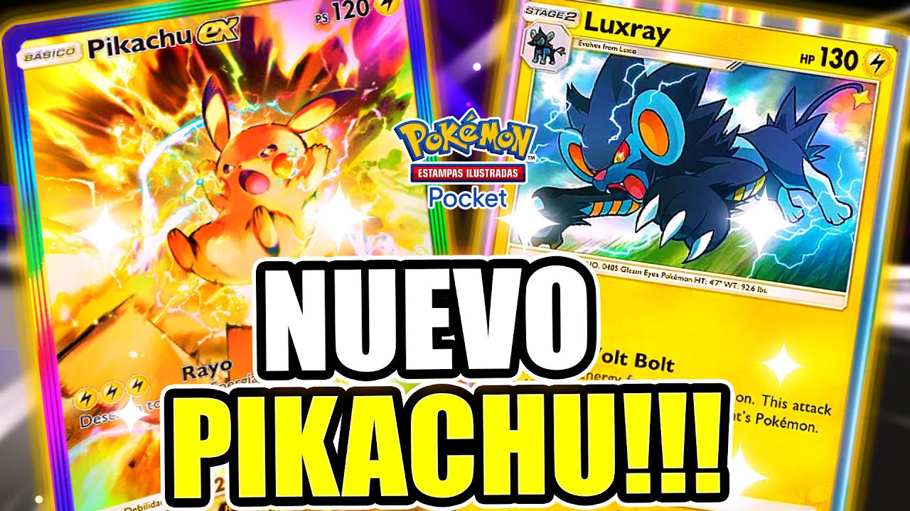El NUEVO MEJOR MAZO de PIKACHU EX con LUXRAY en Pokemon TCG Pocket ...