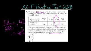 ACT Math Practice Test 2.28: Proportionality