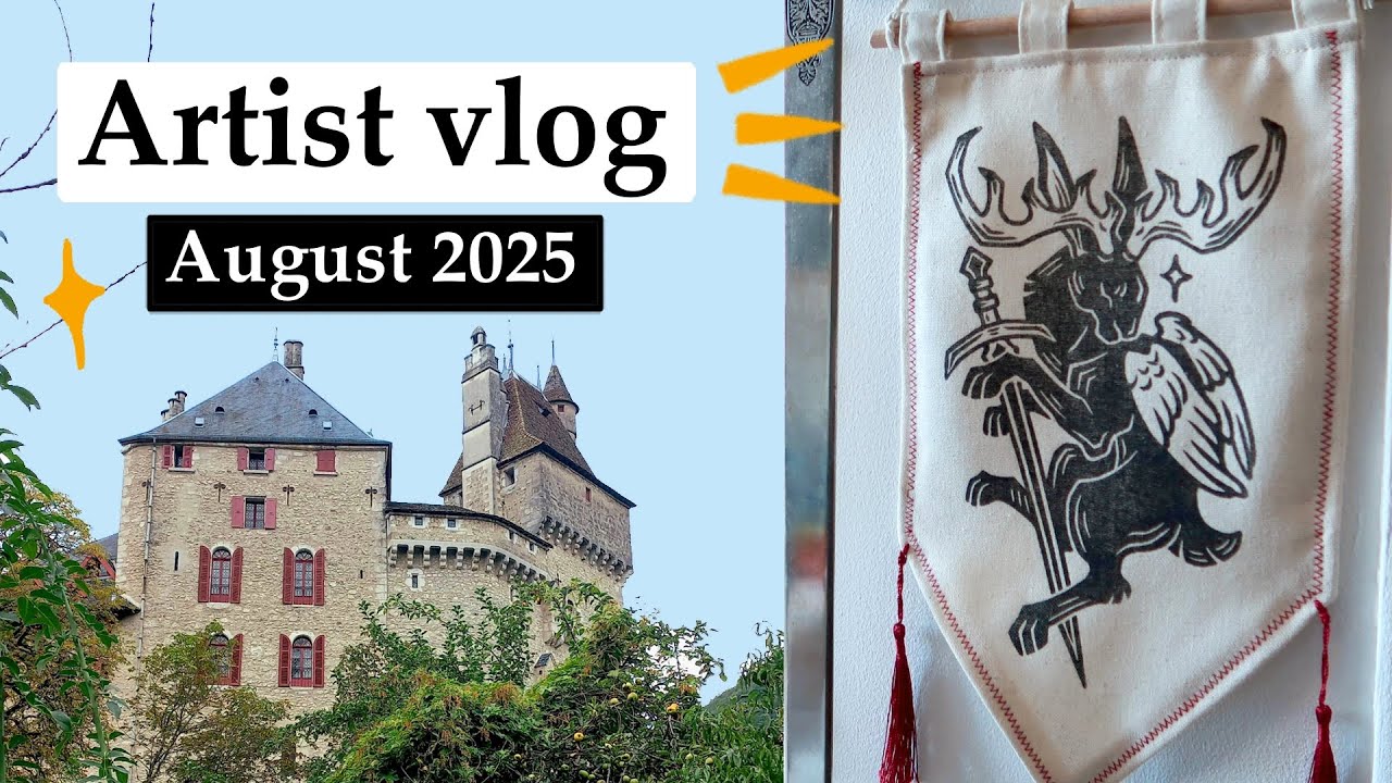 Medieval banners, hike in the mountain and a castle visit - Artist Vlog