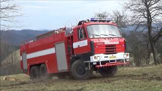 Požár lesa a louky-8x Tatra 1x Š-706