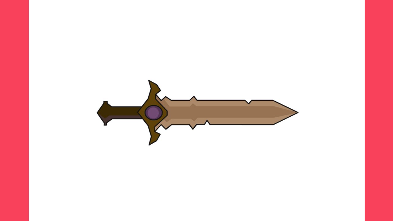 How To Draw The Sword On Roblox Bedwars YouTube
