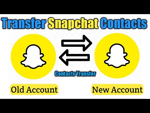 How To Transfer Snapchat Contacts Old Account To New Account | How To Back Up Snapchat Contacts