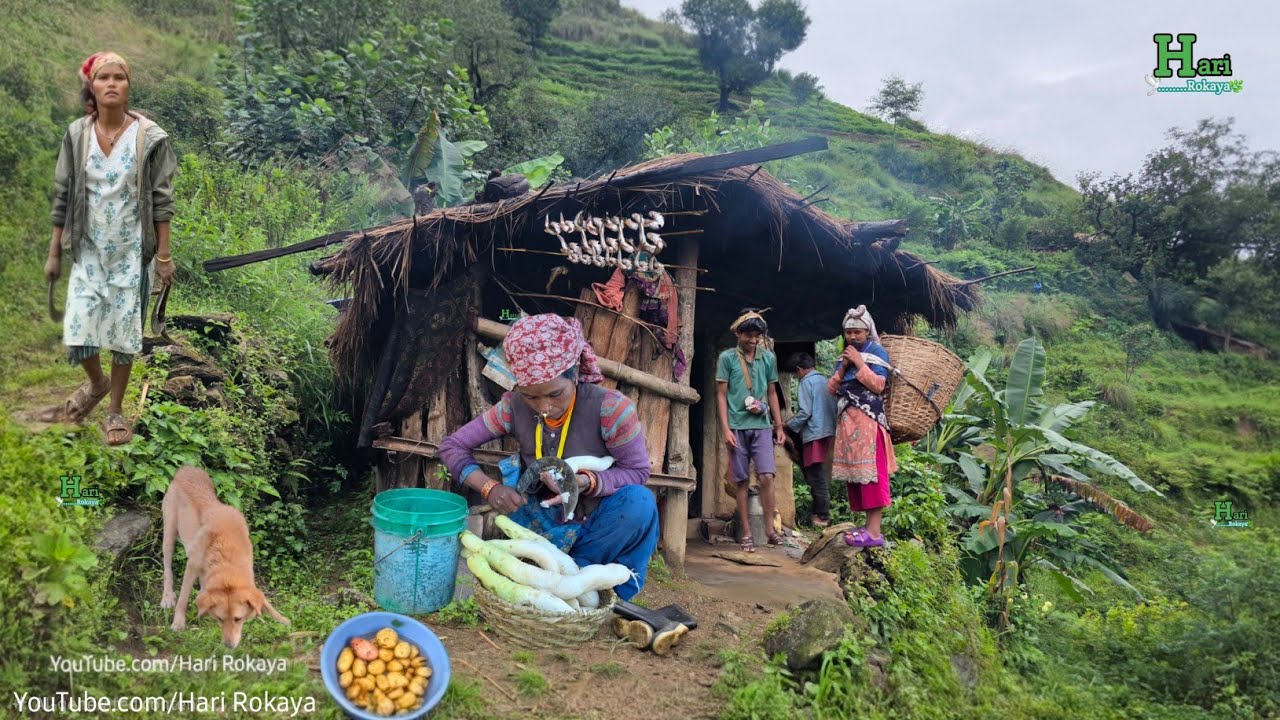 Simple Life in Nepali Mountains | Family, Tradition & Cooking