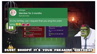 Randon Sings The Yoshi Song From A Birthday Request