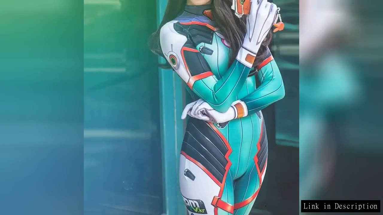 Female D.va Tangerine Skin Cosplay Costumes Superhero Zentai Suit Dva Halloween Bodysuit Adults  Par