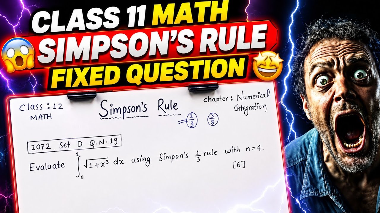 Do Math Simpson Class 11 Math Simpson’s Rule 100% Fixed Question NEB 2083 Most Repeated ...