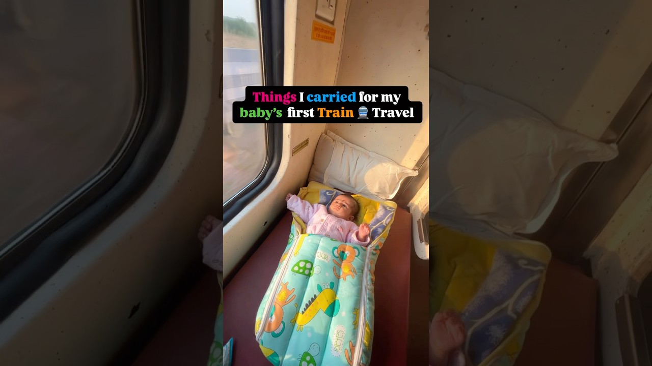 Things 🍼 I carried w my 2 months old’s 1st Train journey 🚆 