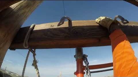 Northwest lineman college nlc transmission h structure ladder insulator change out  oroville ca