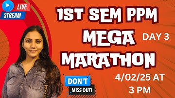 1ST SEM PPM MEGA MARATHON BY VAISHNAVI MAAM DAY 3 | Semester 1 B Com  | Calcutta University |