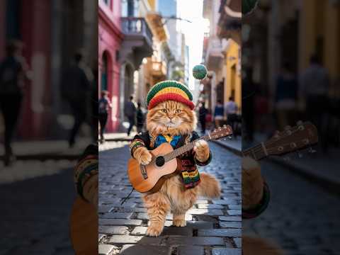 عزف جيتار موسيقي عمر خورشيد حتي آخر العمر Dubidubidu Kitten Cat Cute كيدز Funny Marvel