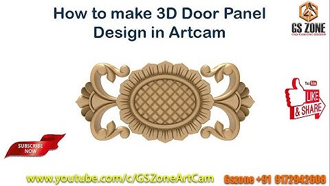 How to make 3D door panel Design in Artcam  #gszone #artcam #cnc #door