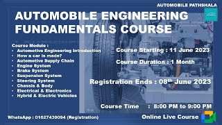 Automobile Engineering Fundamental Course