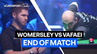 Vafaei Sees Off Womersley At The Shoot Out Quarter-Finals End Of Match Eurosport Snooker