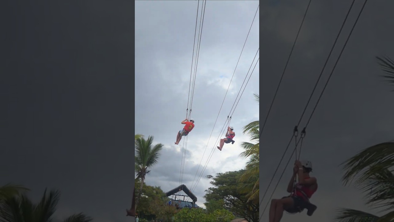 Zip Lining in Amber Cove, Dominican Republic! #Shorts #AmberCove #Short