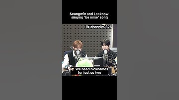 Thumbnail of Stray kids Seungmin and Leeknow singing ‘be mine’ song aegyo