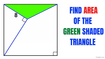 Calculate area of the Green shaded Triangle | Fun Geometry | Important Geometry skills explained