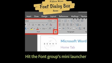 How to open Font Dialog Box with Ribbon Menu in MS Word