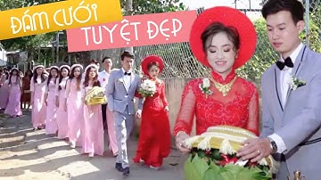 Đám Cưới Tuyệt Đẹp, Cô Dâu Trẻ Xinh Như Hoa - Chú Rễ Siêu Đẹp Trai, Rước Dâu Toàn Gái Xinh Vui Lắm