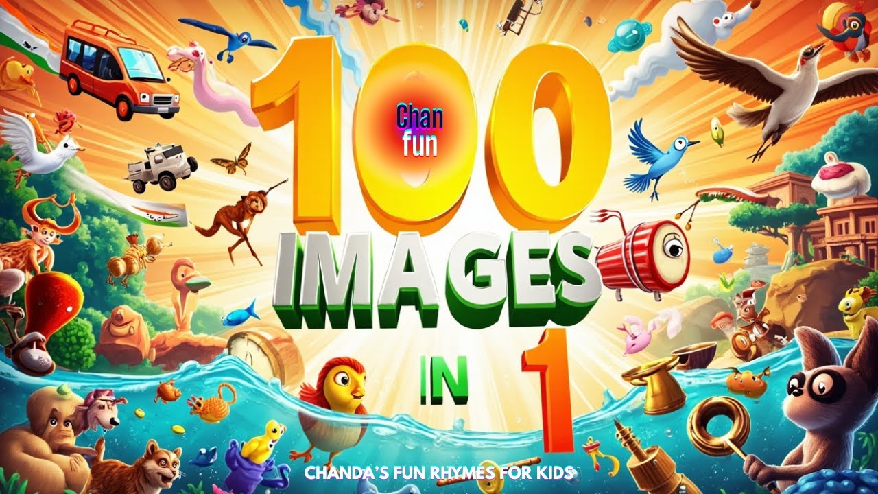 100 Amazing Kids Images in 1 Video | Animals, Birds,  Nature,  National Symbols of India & More 🐦🦚