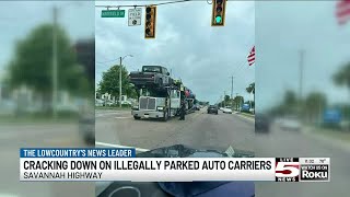 VIDEO: Several dealerships ‘not complying’ with crackdown on illegally parked auto carriers