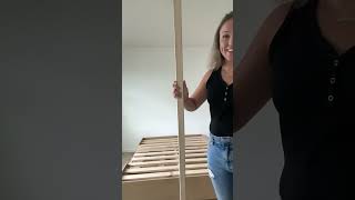 DIY Platform Bed with Slat Wall Headboard