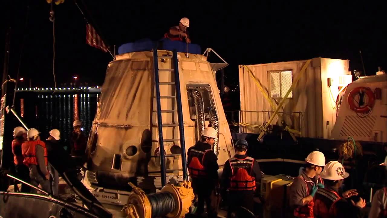 mercury letra SpaceX Dragon, NASA Science Cargo Back On Dry Land
