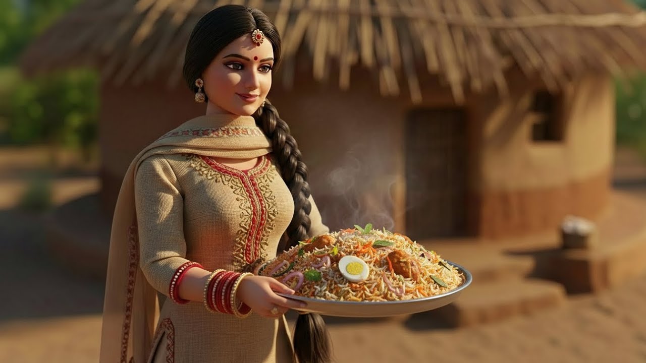 Miniature Desi  Woman Cooking Biryani || Tiny Village Kitchen