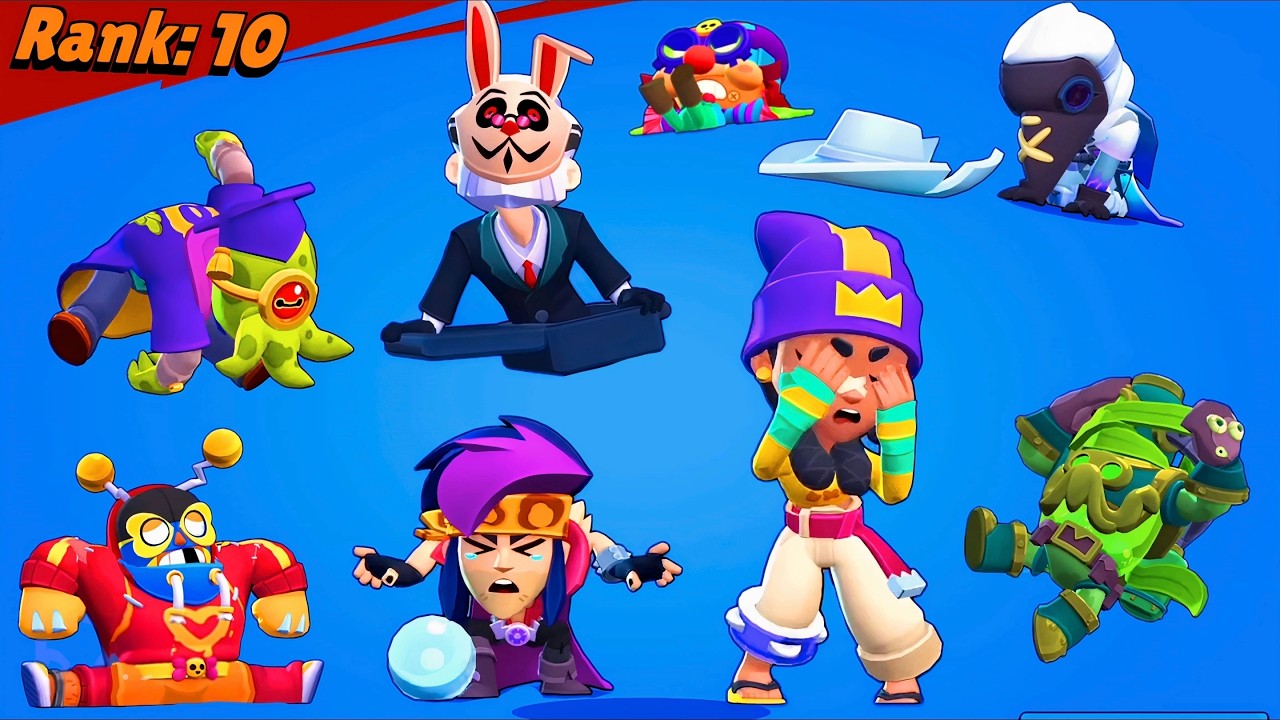 ВСЕ 96 БРАВЛЕРА+ ВСЕ ЛУЗ АНИМАЦИИ СКИНОВ| МИНА, ЗИГГИ