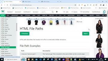 W3Schools HTML Tutorial 16 | HTML File path | Absolute URL | Relative URL