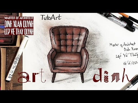 comment dessiner un fauteuil avec un point de convergence (VE ghe BANH)