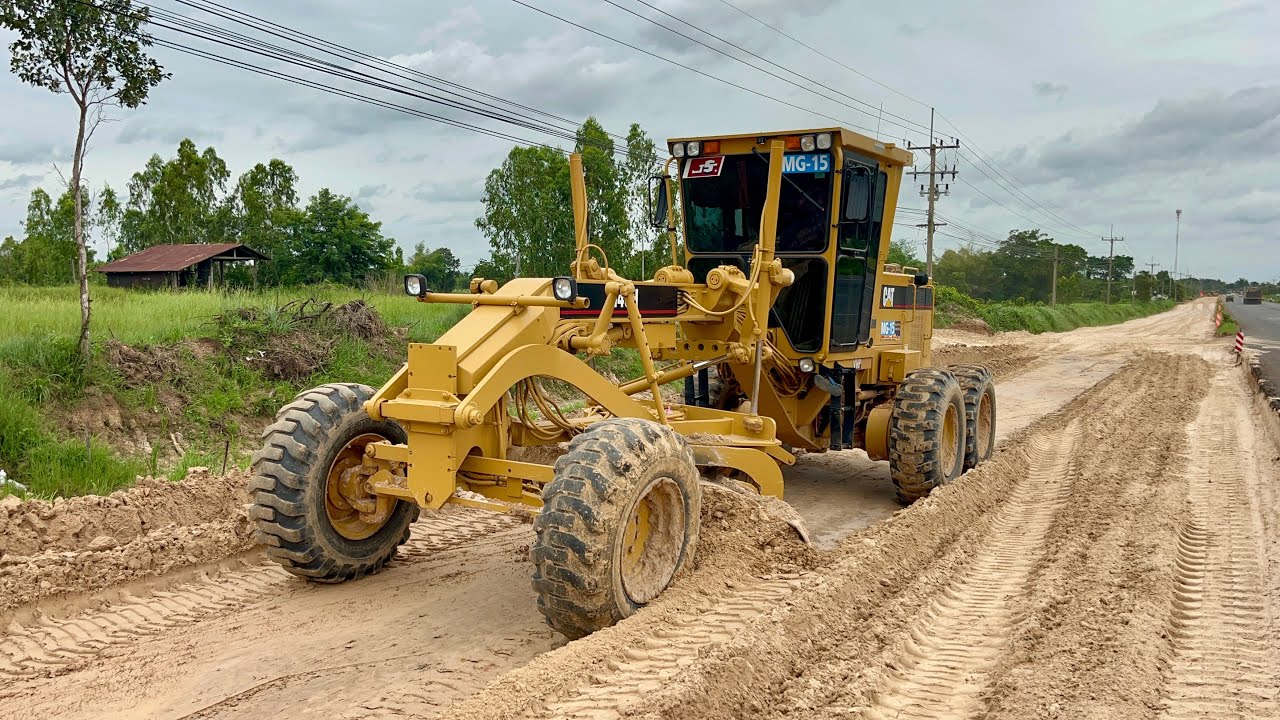 CATERPILLAR 140H VHP185 MG-15 Jsค้าไม้ เร่งงานรื้อมิกซ์ ทล.2169 ตอนที่2 บ้านโคกยาว อ.ทรายมูล